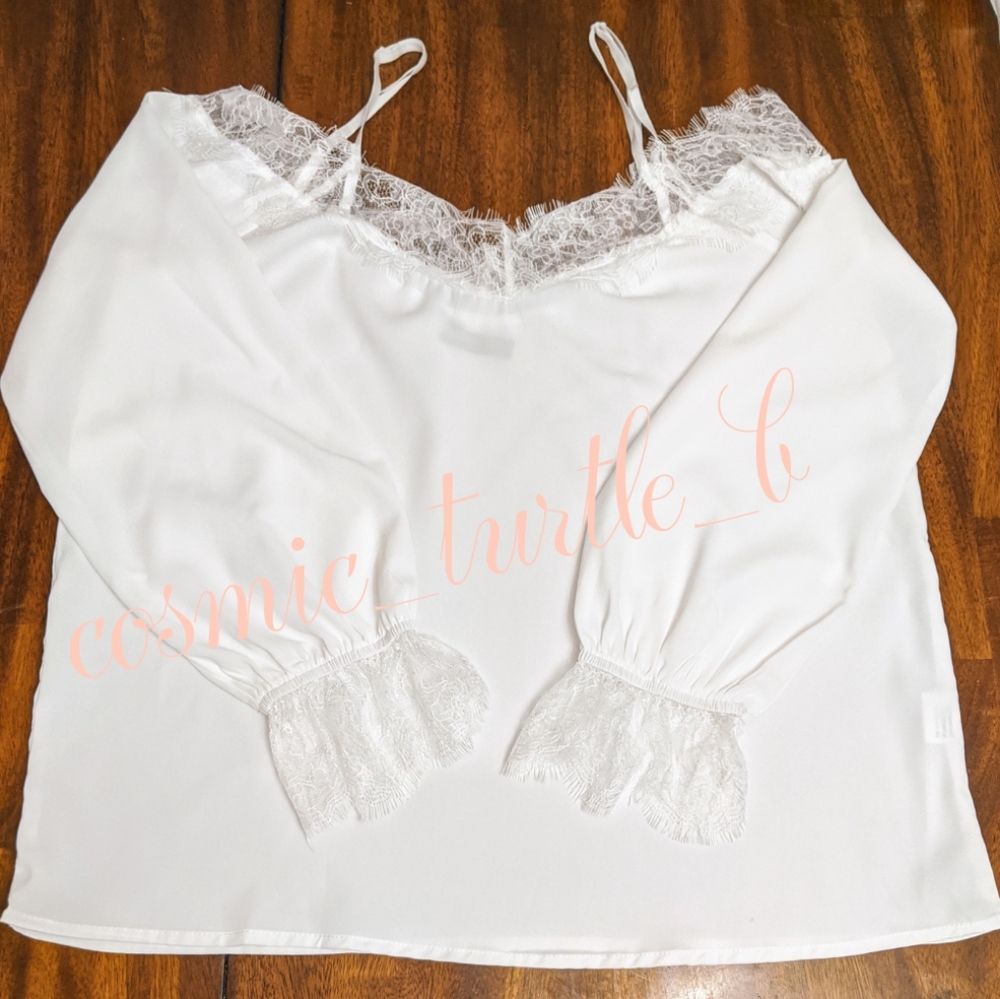 New Elegant Eyelash Lace Camisole Top - Picture 8 of 9